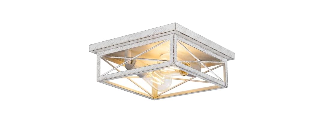 Kondras 2-Light Farmhouse Flush Mount Ceiling Lighting