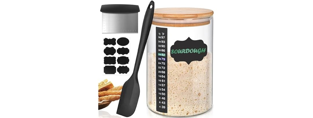 Kmise Sourdough Starter Jar 34oz Pro Kit