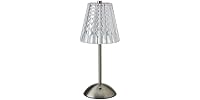 Elements 11.8-Inch Silver Rechargeable LED Table Lamp