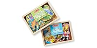 Melissa & Doug Wooden Magnets Set - Animals and Dinosaurs