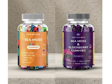 2pk TrueSeaMoss Sea Moss/Elderberry Gummies Combo
