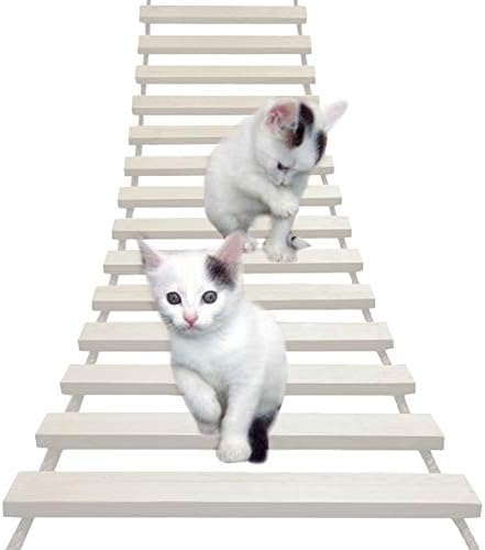 La La Pet Wood Cat Bridge Ladder Perch Hammoc