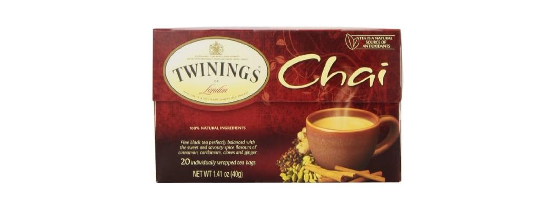 Twinings Chai Tea, Tea Bags, 20-Count Box