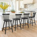 Lue Bona Black Bar Stools Set of 4 24"