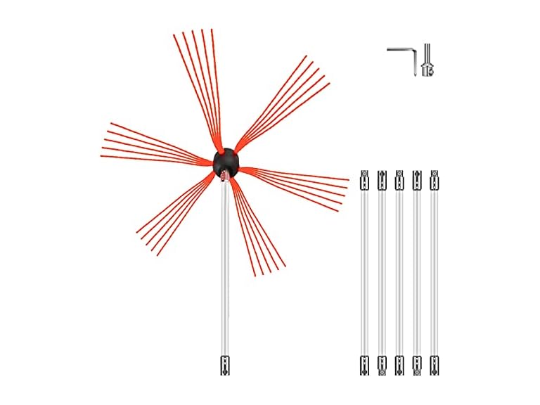 Chimney Sweep Kit 20FT Length, Chimney Brush Kit