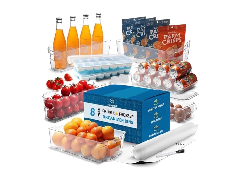 Hearth & Harbor 28 Piece Fridge Organizer Bins