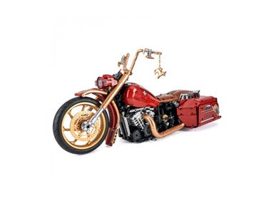 Retro Motorcycle Building Blocks Toy Set