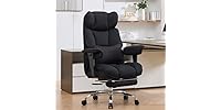 Efomao Big and Tall Office Chair with Footrest