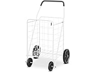 Whitmor Deluxe Utility Foldable Shopping Cart w Wheels