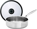Stainless Steel, Sauté Pan w/Lid, 9.5-Inch Diameter, 3 Quart