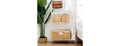 JS HOME Water Hyacinth Wicker Storage Baskets