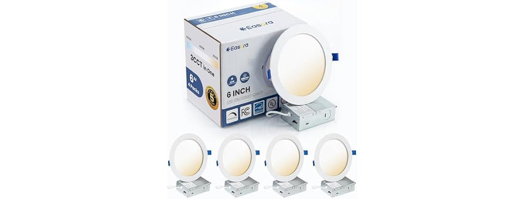 6" Recessed Lights 4 Pack 3000/4000/5000K
