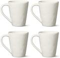 Linen Cream 14 oz Stoneware Mugs Set of 4