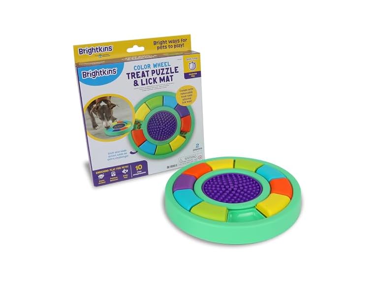 Brightkins Color Wheel Treat Puzzle & Lick Mat