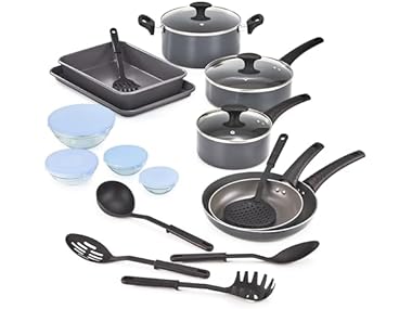 BELLA Nonstick Aluminum Set w/ Glass Lids