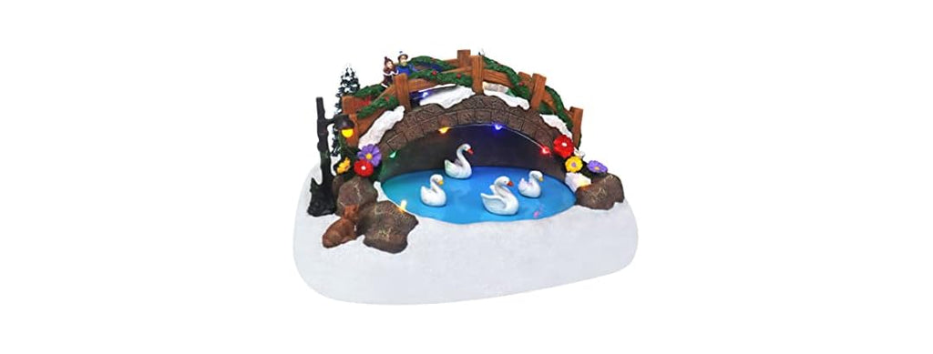 Swimming Swans Christmas Village