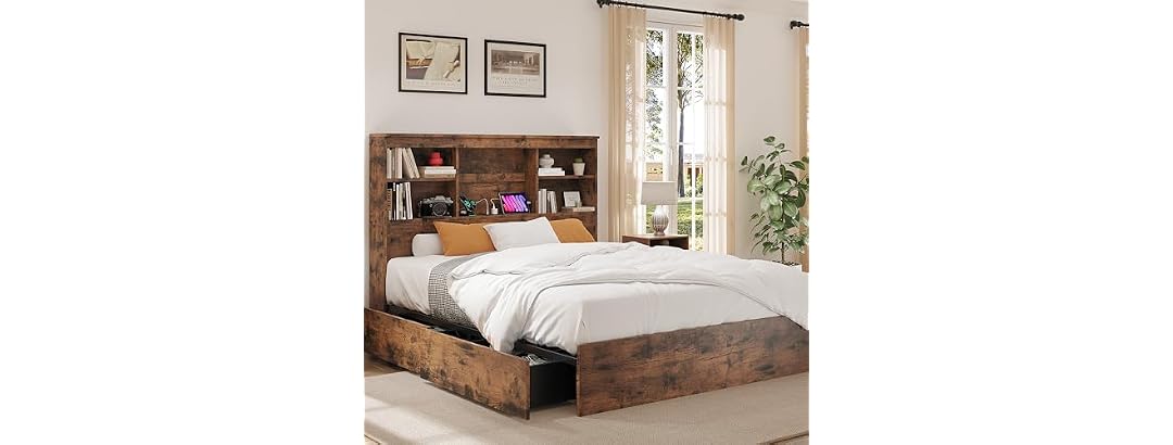GarveeHome King Size Bed Frame
