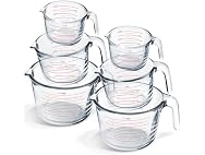 Eatex Glass Measuring Cups Set of 6 - Liquid
