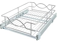 D Single-Tier Wire Pull Out Kitchen and Bath Storage Basket w