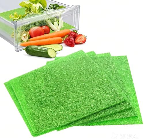 MAXTBEE 4 Pcs Fridge Drawer Liners 