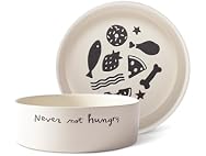 Fringe Studio Never NOT Hungry Wax Resist Ceramic Pet Bowl