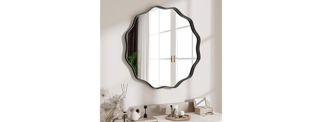 Wavy Round Mirror