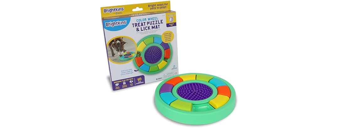 Brightkins Color Wheel Treat Puzzle & Lick Mat