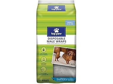 Top Paw Disposable Male Wrap Dog Diapers (Small)