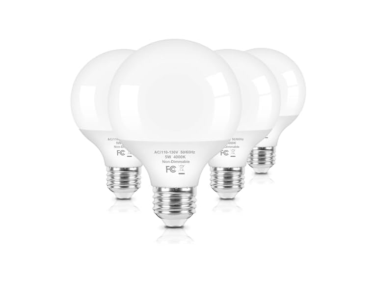 Brightever G25 LED Globe Light Bulbs 60 Watt Equivalent