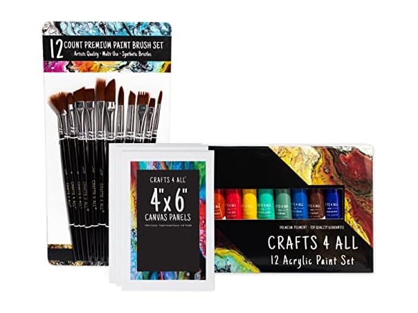 28 Piece Acrylic Paint Set Kit (2 Pack)