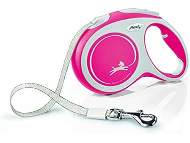 Flexi New Comfort Tape Grey & Red Retractable Dog Leash