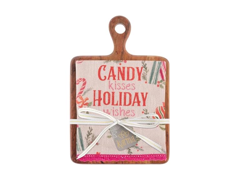 Cotton Kitchen Towel with Cutting Board Set