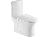 JINGZE Dual Flush Elongated Toilet, White