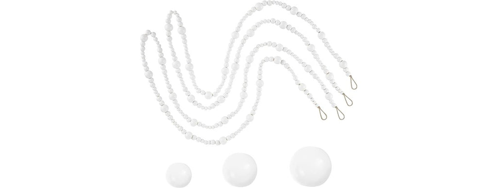 13.6' Christmas Wooden Garland Beads