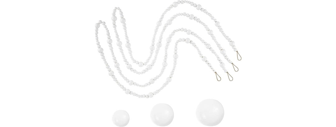 13.6' Christmas Wooden Garland Beads