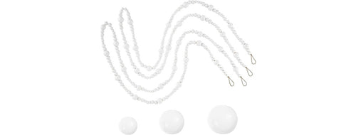 13.6' Christmas Wooden Garland Beads