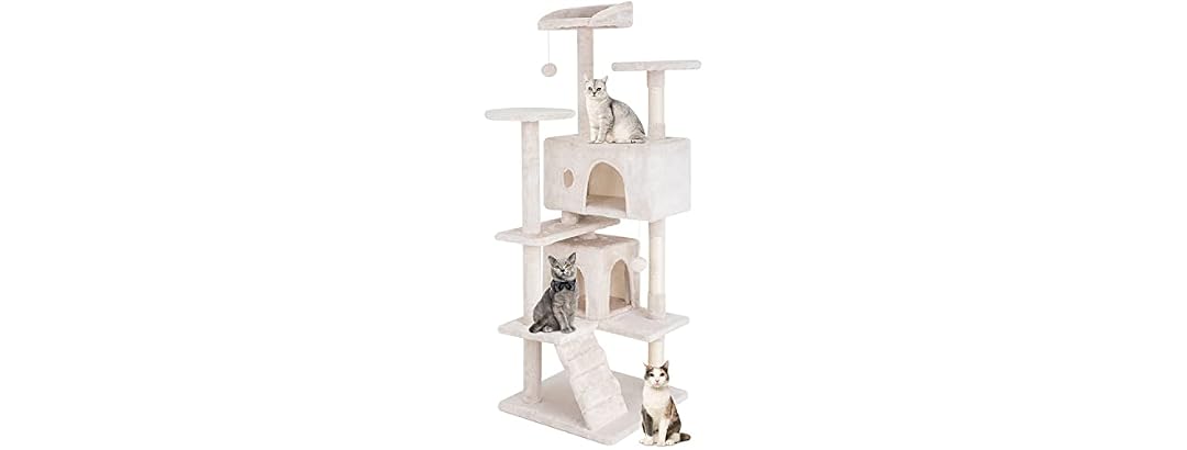 PayLessHere Cat Tree 54in Tower with Cat Scratching Post