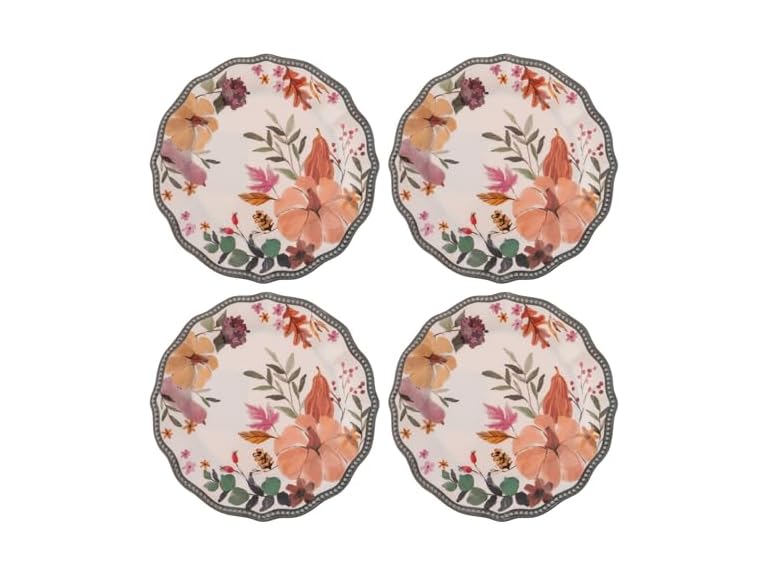 Karma Melamine Salad Plates, Autumnal Spice