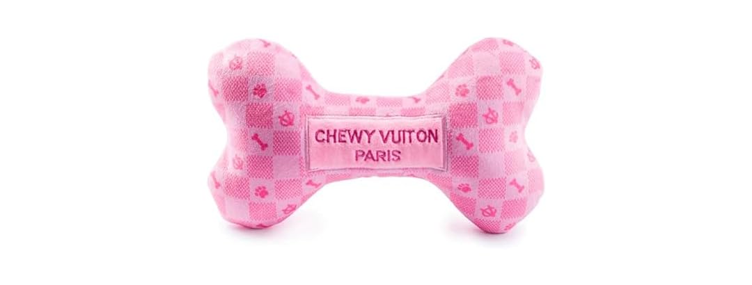 Haute Diggity Dog Chewy Vuiton Bone Plush Squ