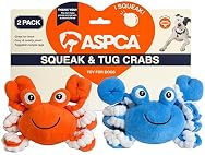 ASPCA 2 Pack Plush Dog Toy with Squeaker- Crabs