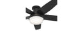 Hunter Fan 48" Light & Remote, Matte Black