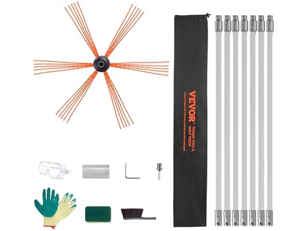 23 Feet Chimney Sweep Kit, w/ 7 Reinforced Nylon