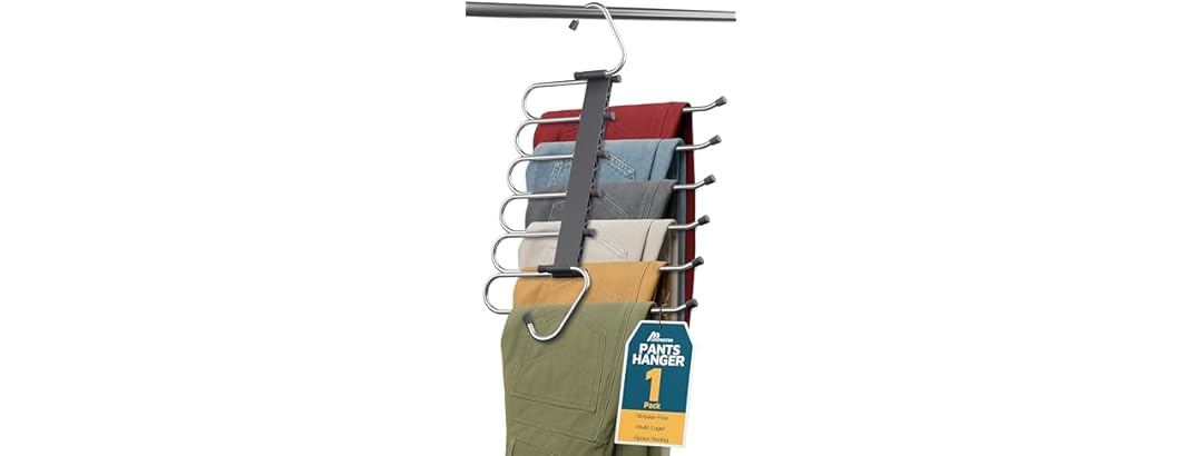 Lifemaster Space Saving Pants Hangers 1 Pack