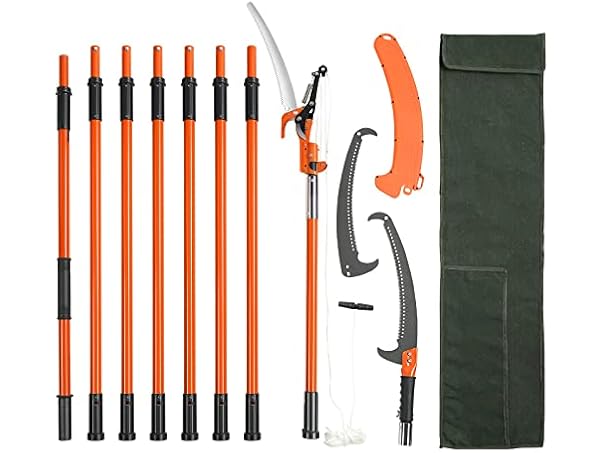 Manual Pole Saw, 7.3-27 ft Extendable Scissors