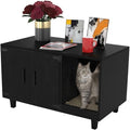 GDLF Modern Wood Pet Crate Cat Washroom Hidde
