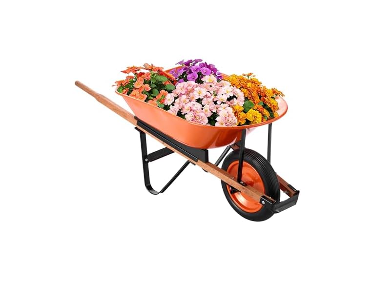 Wheelbarrow Cart, 5 Cu. Ft. Load & 330 lbs
