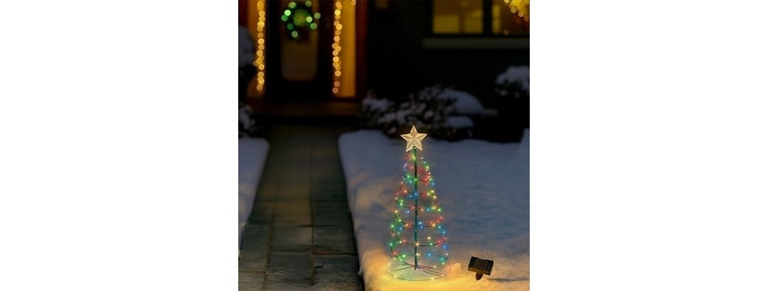 MERRYLITE Solar LED Metal Christmas Tree