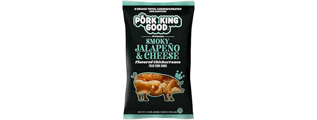 (10 Pack) Smoky Jalapeño & Cheese Pork Rinds 1.7oz Bags