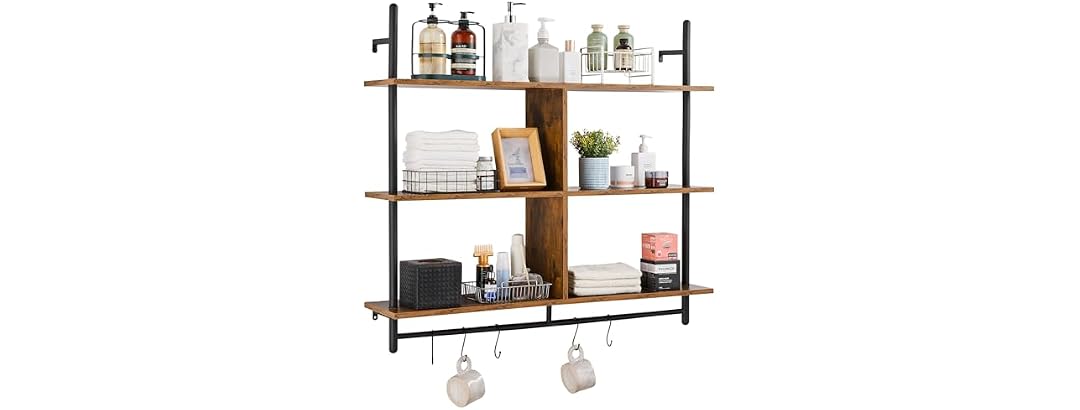 Industrial Pipe Shelf, 3 Tier 41.5x9.84in