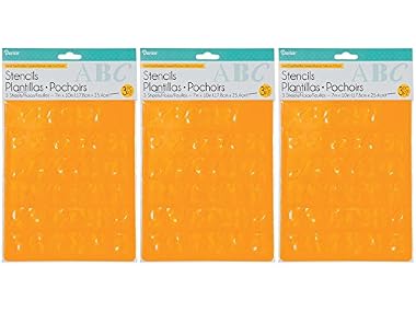 Alphabet Stencils 1" Assorted Fonts